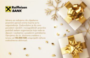 Raiffeisen banka donacijama uljepšala praznike za sedam organizacija